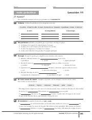 Hw Span Pdf Nombre Fecha Lecci N M S Pr Ctica A Repasar Las