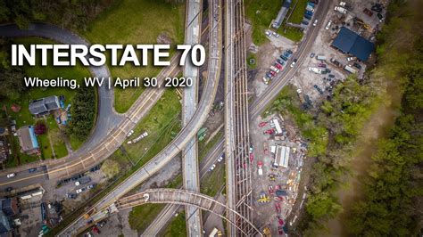 Drone Footage Of Interstate 70 Construction In Wheeling West Virginia