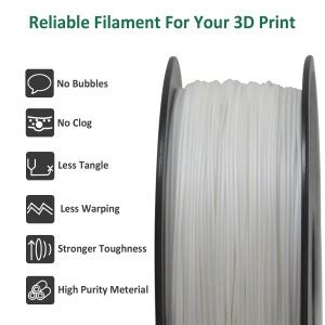 ABS White 3D Printer Filament 1 75mm 1kg Roll Geeetech ABS White 1 75mm