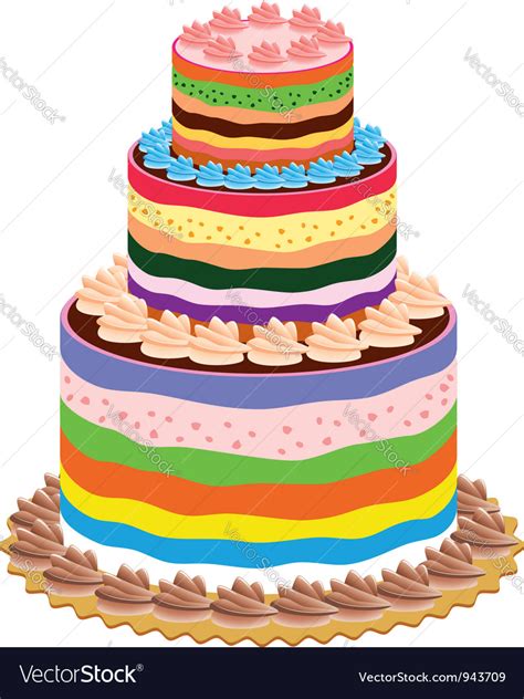 Big Cake Royalty Free Vector Image Vectorstock