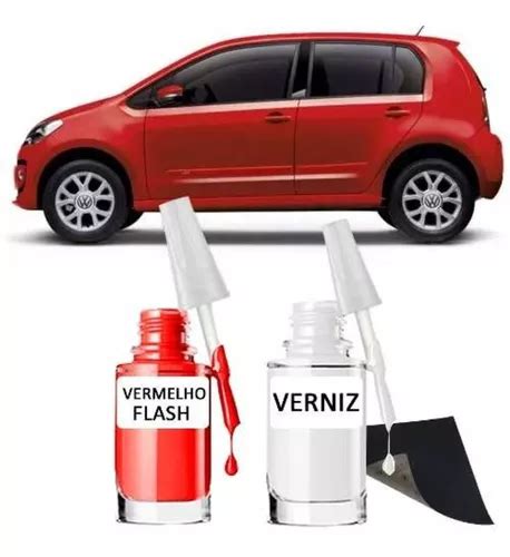 Tinta Tira Risco Automotivo Volkswagen Up Cor Vermelho Flash