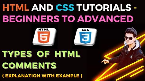 Types Of Html Comments Html Tutorials For Beginners Youtube