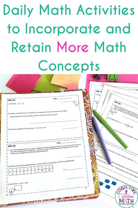 Daily Math Activities To Incorporate And Retain More Math Concepts