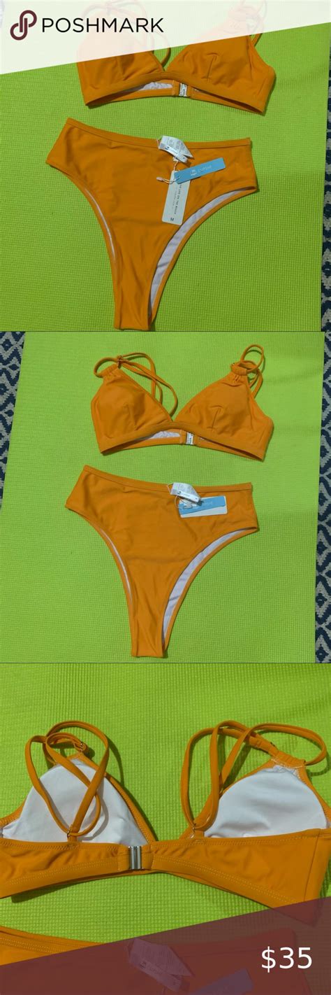 Cupshe Piece Bikini Orange Yellow Orange Bikini Bikinis Clothes