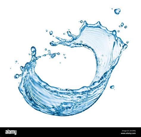 curve water splash isolated on white background Stock Photo - Alamy