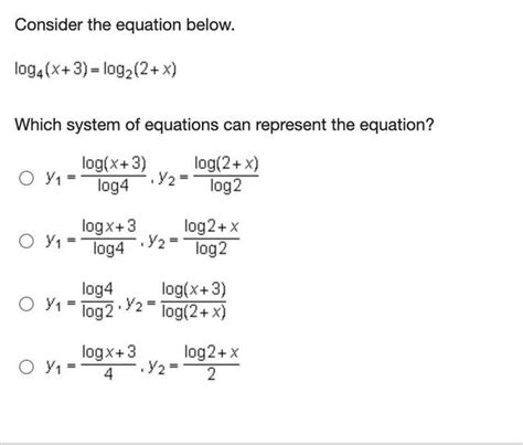 FREE Consider The Equation Below Log Subscript 4 Baseline X 3