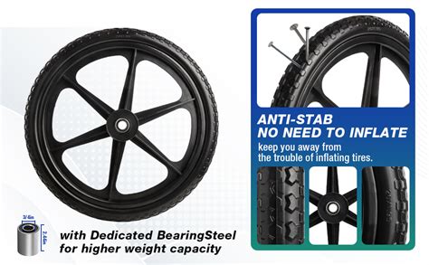 Amazon Jinleader Pcs Pu Flat Free Tire With And