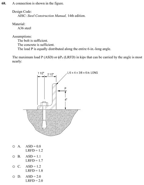 Angle With Load On Leg Bending Analysis Structural Engineering General Discussion Eng Tips