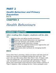 Chapter Psych Docx Part Health Behaviour And Primary