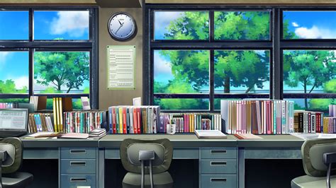 Anime Landscape: Anime Study Place Background