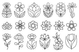 Single Flower Outline
