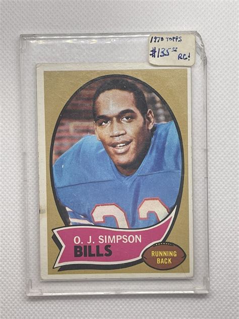 Topps Oj Simpson Rc Football Rookie Card Buffalo Bills Ebay