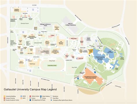 Gallaudet University Campus Map Map Vector