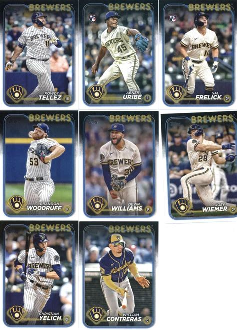 Amazon Topps Series Milwaukee Brewers Team Set Of Cards