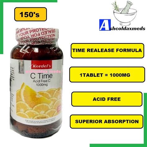 Kordel S Vitamin C Time Acid Free C 1000mg New 150 S Exp01 2025 Farmasi Limbongan