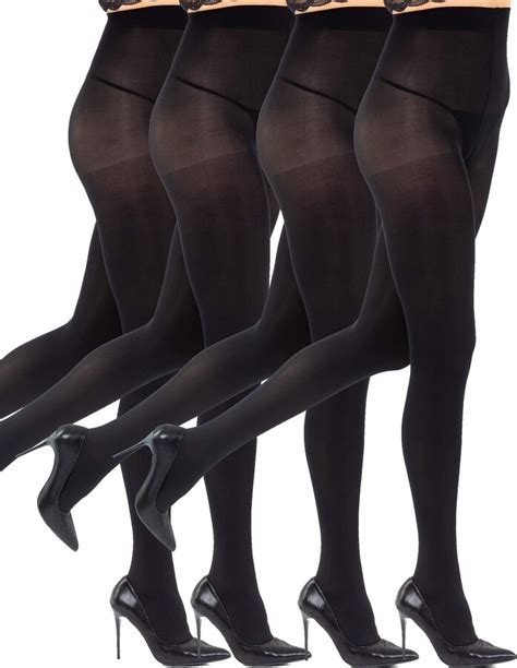 Sibinulo Womens Tights 4 Pairs Ladies Hosiery 40 Denier Microfiber