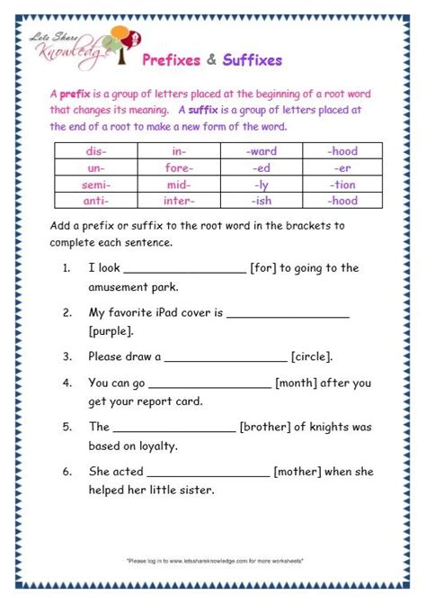 Suffix And Prefix Worksheets Prefixes Suffixes Prefix Worksh