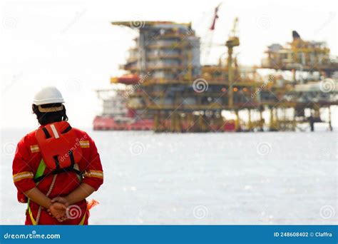 Oil Rigs And Supply Boat Editorial Photography Image Of Pollution