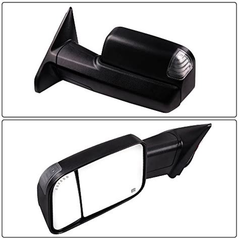 SCITOO Compatible Fit For Dodge Towing Mirrors Black Rear View Mirrors