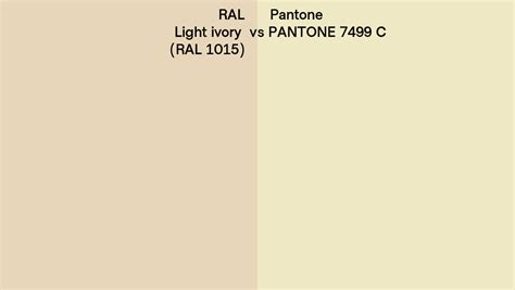 Ral Light Ivory Ral Vs Pantone C Side By Side Comparison