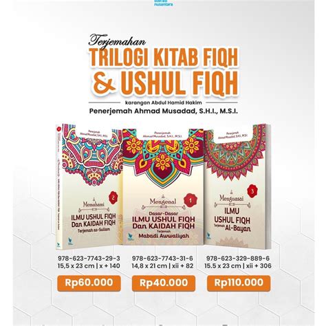 Jual Trilogi Ilmu Ushul Fikih Dan Kaidah Fiqih Paket Buku Mengenal