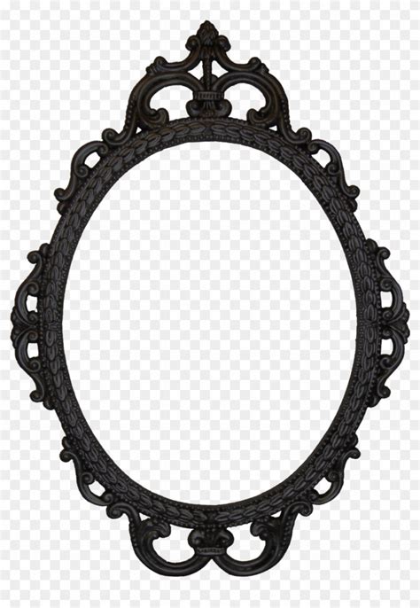 Mirrors Oval Mirror Black Frame Black Framed Mirror Frame Svg Free