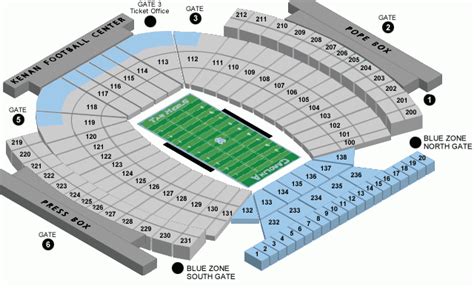 Kenan Stadium Interactive Seating Chart - Stadium Seating Chart