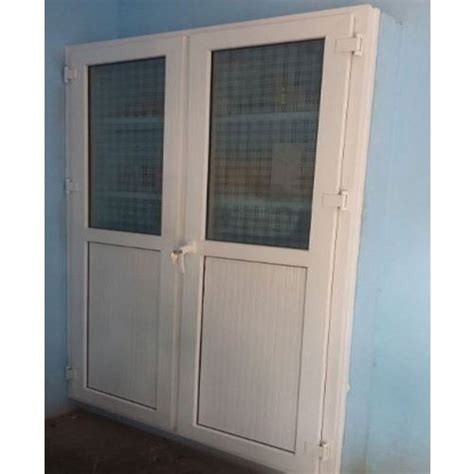 Pristine White Etched Glass Upvc Hinged Door At Rs 120square Feet In