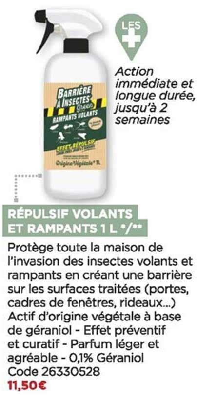 Offre Répulsif Volants Et Rampants 1l chez Bricomarche