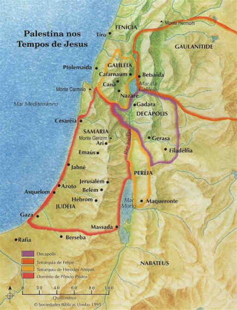 Palestina Nos Tempos De Jesus Mapas Bíblicos