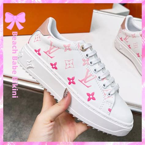 Louis Vuitton Designer Sneakers Pink Beach Babe Bikini