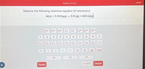 Solved Balance The Following Chemical Equation If Chegg