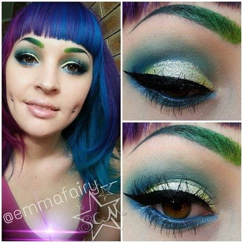 ☮ Colorful Hair Makeup ☯★☮ Crazy Makeup Makeup Hair Makeup