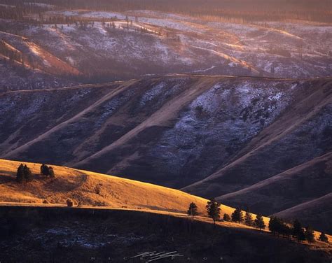 Layers Of The Blue Mountains Of Southeastern Washington Palouse