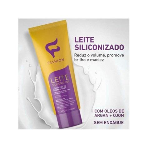 Creme de pentear leite siliconizado sem enxágue 400 ml fashion em