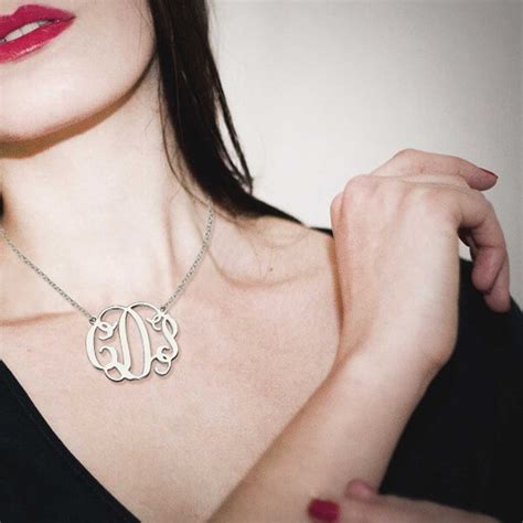 Personalised Taylor Swift Monogram Necklace Sterling Silver All