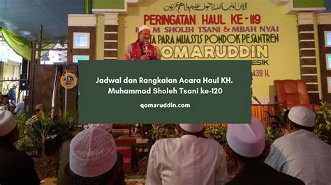 K H Moh Sholeh Tsani Dan Jaringan Ulama Pesantren Qomaruddin