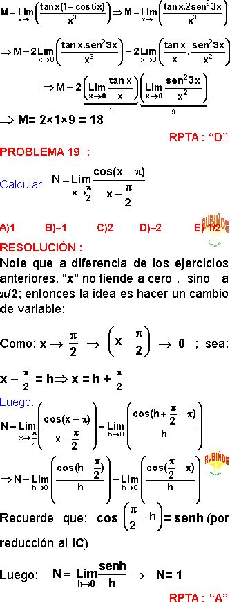 LÍMITES TRIGONOMÉTRICOS EJERCICIOS RESUELTOS BÁSICOS Y PRINCIPIANTES PDF