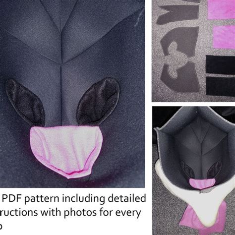 7 Fursuit Head Ear Pattern Diy Pdf Digital Download Template Etsy