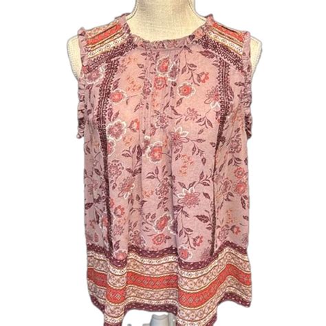 Knox Rose Tops Knox Rose Sleeveless Boho Floral Blouse Poshmark