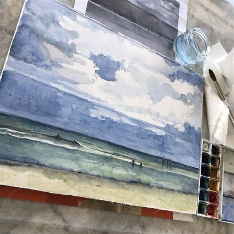 Painting Clouds in Watercolor Tips, and Resources - Belinda Del Pesco