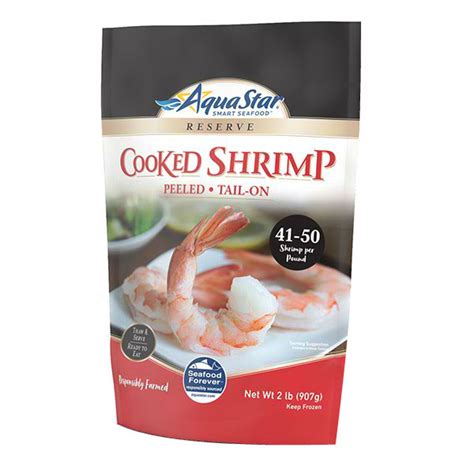 Aquastar Cooked Peeled Tail On White Shrimp Pclb Us Foods Chef