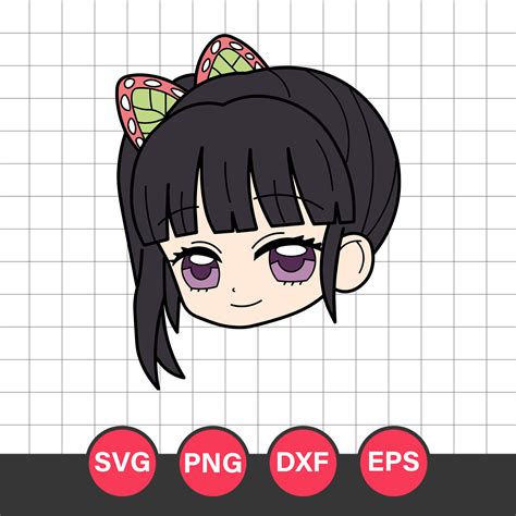 Kanao Tsuyuri Chibi Head Svg Demon Slayer Svg Kimetsu No Y Inspire