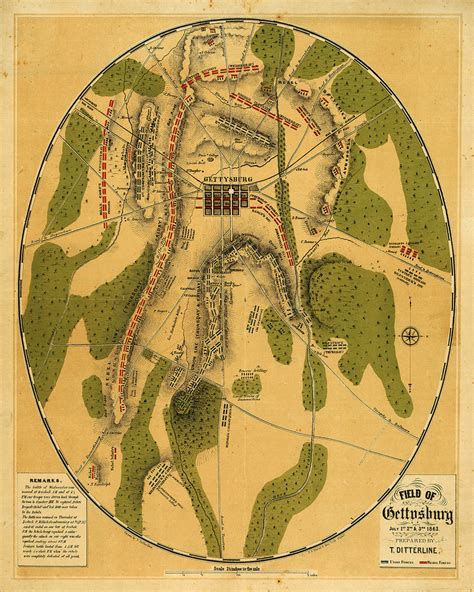 Battle of Gettysburg, 1863, American Civil War Map | Battlemaps.us