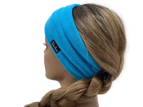 Fleece Headbands,turquoise Fleece Headband,double Layered Ear Warmer,ear Fleece Warmer,headband ...