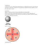 Chem Timeline Atomic Theory - Joseph Proust Joseph Proust 1754 - 1826 ...