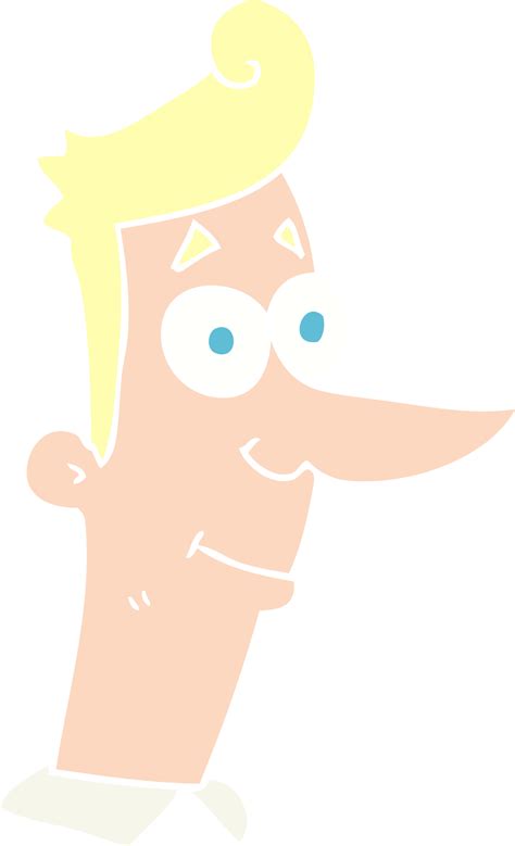 Flat Color Illustration Of Smiling Man 45104016 Png