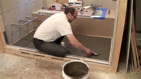 How To Mortar Shower Pan Hardiebacker On Plywood Floor Bathroom