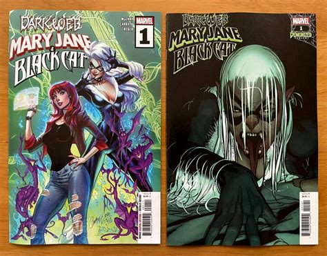 Mary Jane And Black Cat Main Hughes Demonized Variant Nm