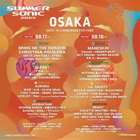 SUMMER SONIC 2024 Official Site